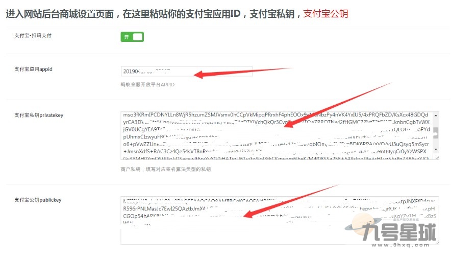 开通支付宝当面付权限之后获取后台所需要的参数教程